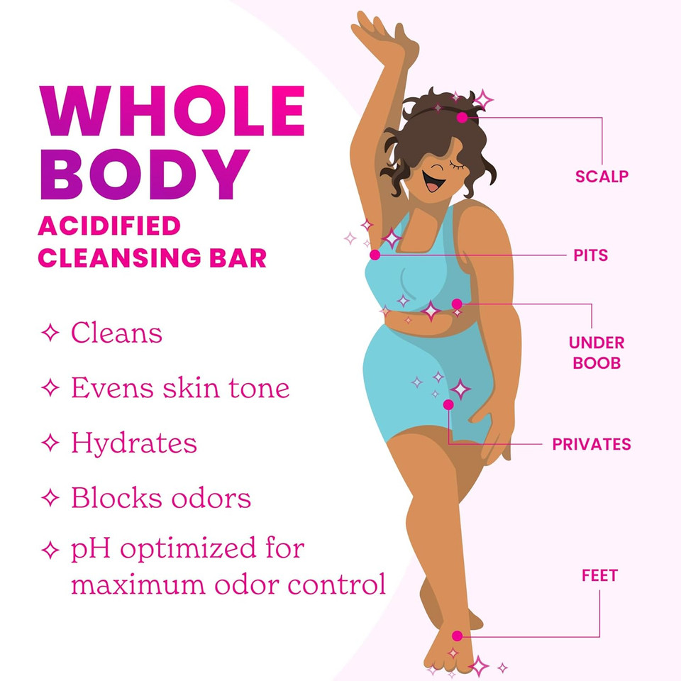 Lume Acidified Body Cleansing Bar - 24 Hour Odor Control - Removes Odor Better Than Soap - Moisturizing Formula - Formulated Without Sls And Parabens - Ob/Gyn Developed - 5 Ounce (Lavender Sage)