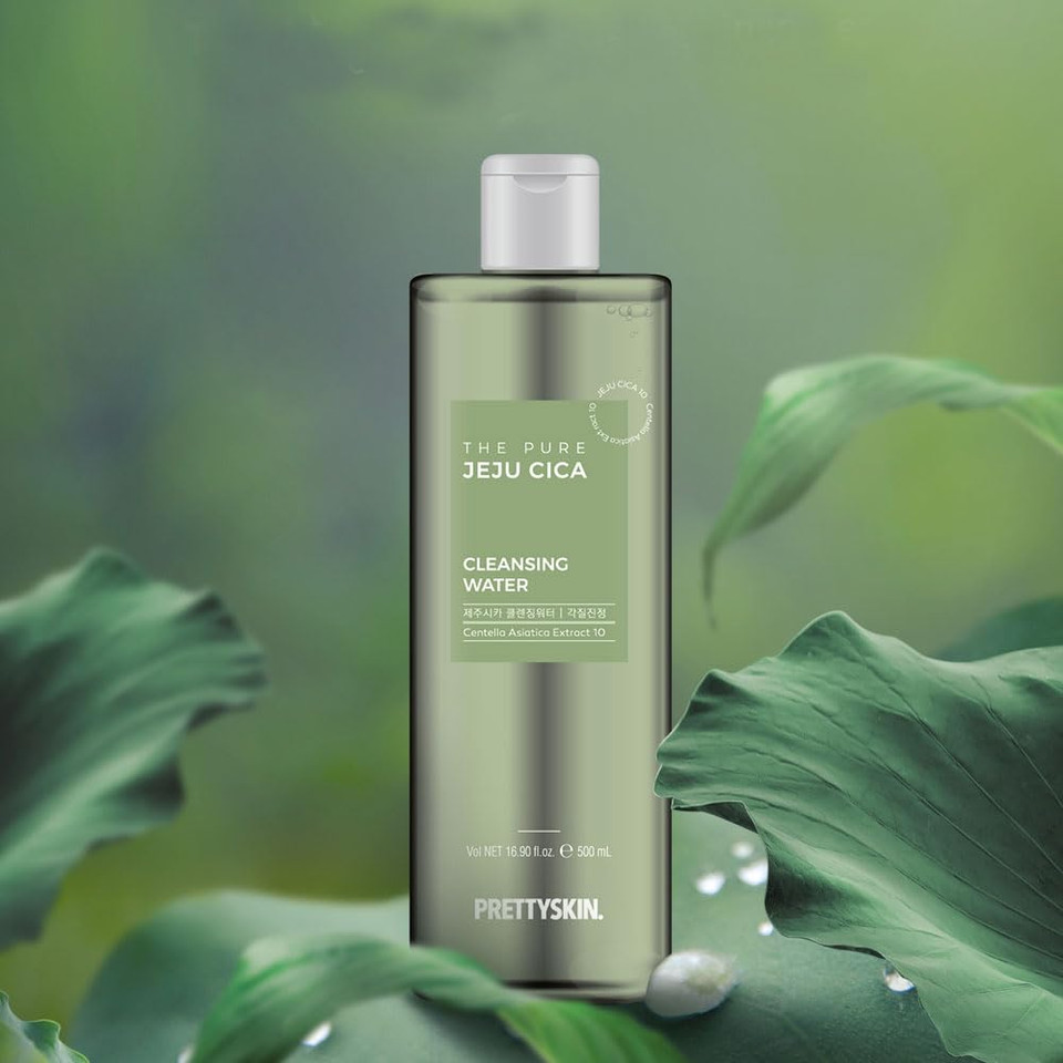 Jeju Cica Micellar Cleansing Water 16.9 Fl.Oz.(500Ml) With Centella Asiatica Extract For Deep Cleansing, Mild Cleansing, Korean Skincare