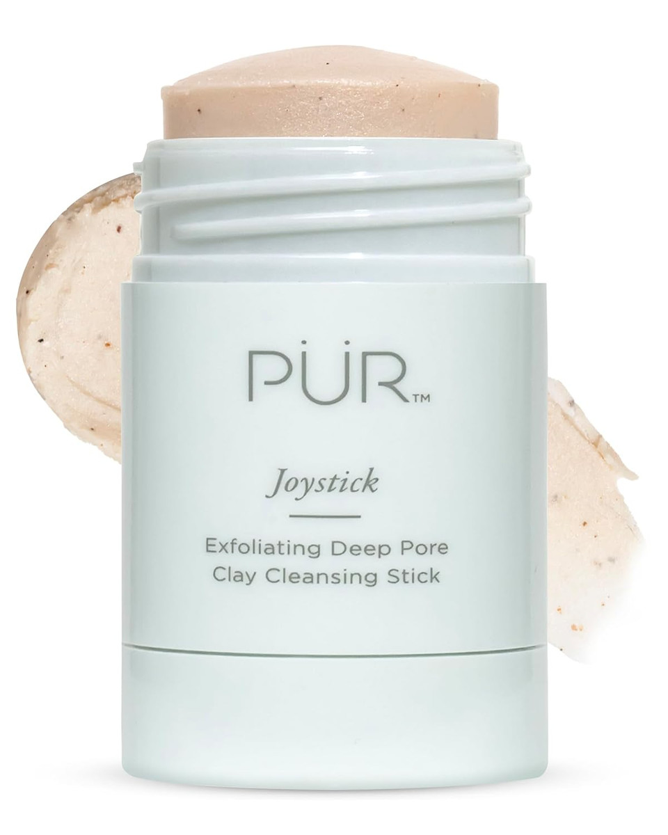 Pür Minerals Face Clay Mask Stick - Exfoliating Deep Cleanser Joystick Clay Mask For Pores & Blackheads - Facial Cleanser Skincare With Moroccan Clay & Charcoal Rejuvenates & Purifies Skin, Vegan