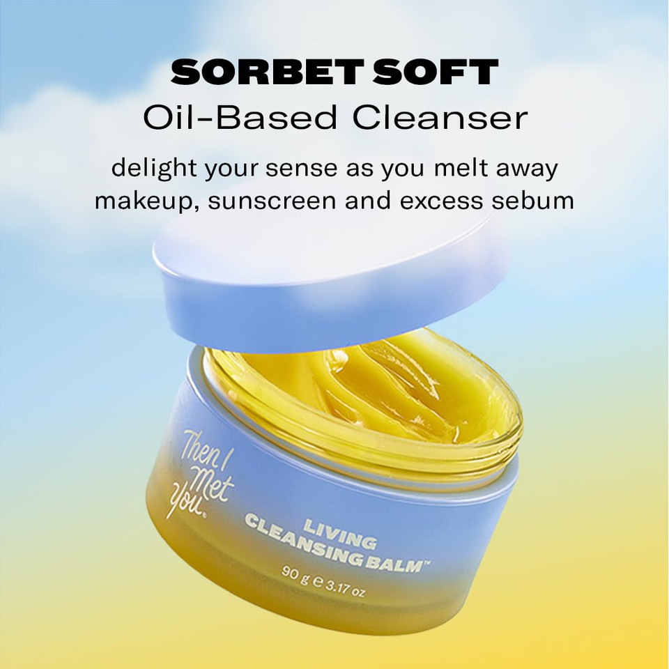 Then I Met You The Cleansing Duo Set With Living Cleansing Balm Oil Cleanser & Soothing Tea Cleansing Gel Water Cleanser