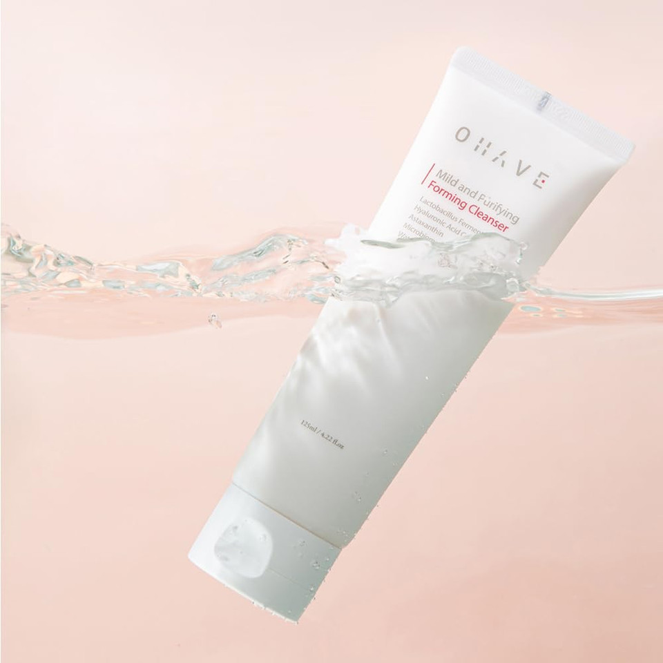 Ohave Mild & Purifying Foaming Cleanser Gentle Vegan Face Wash With Lactobacillus Natural Botanical Extracts Hydrating & Soothing Ph-Balanced 125Ml