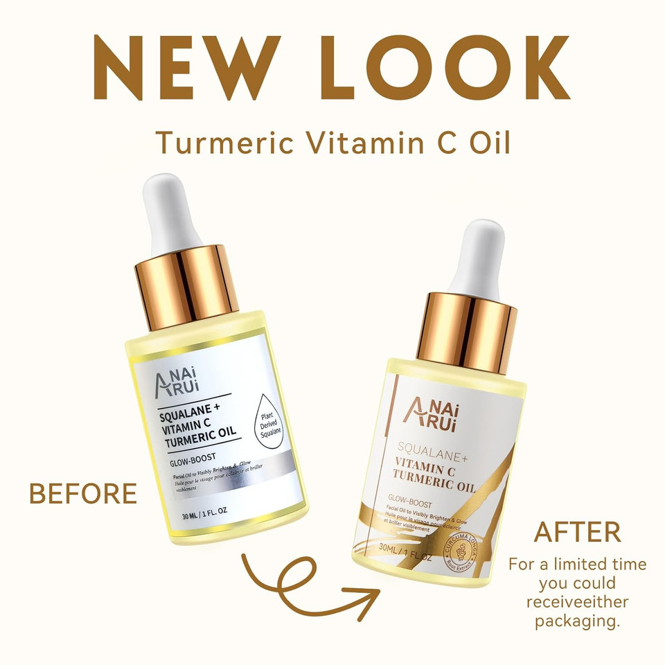 Anai Rui Squalane Vitamin C Turmeric Facial Oil Moisturizer For Face, Hydrates, Firms Skin, 1Fl.Oz Anai Rui Squalane Vitamin C Turmeric Facial Oil Moisturizer For Face, Hydrates, Firms Skin, 1Fl.Oz