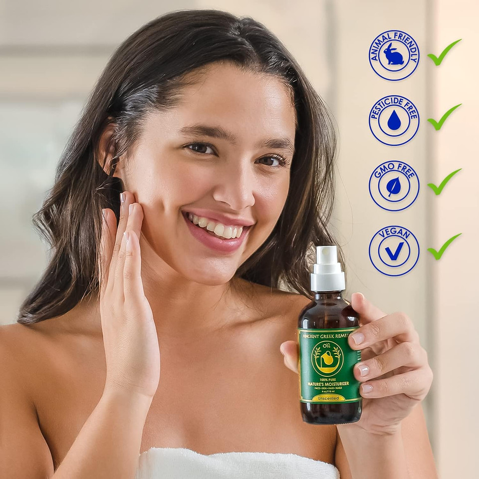 Ancient Greek Remedy - Hydrating Face Oil For Women - Anti-Aging Serum With Organic Jojoba, Rosehip, Sweet Almond, Olive, And Vitamin E - Fast Absorbing Body Oil For Dry Skin - Fragrance Free, 4 Fl Oz Ancient Greek Remedy - Hydrating Face Oil For Women - Anti-Aging Serum With Organic Jojoba, Rosehip, Sweet Almond, Olive, And Vitamin E - Fast Absorbing Body Oil For Dry Skin - Fragrance Free, 4 Fl Oz