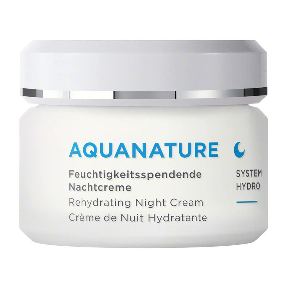 Annemarie Börlind - Aquanature Rehydrating Night Cream - Papyrus And Glasswort Extracts For Lasting Hydration - Nourishes, Regenerates, Rehydrates - 1.69 Fl Oz