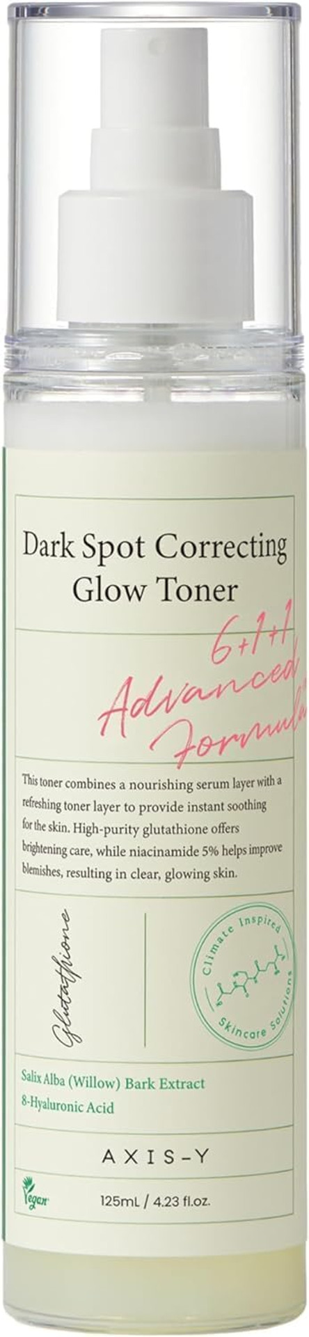 Axis-Y Dark Spot Correcting Glow Toner - Brightening & Hydrating With 5% Niacinamide, Glutathione & Hyaluronic Acid - Vegan Korean Skin Care Exfoliator Face Toner For All Skin Types - 4.22 Fl. Oz Axis-Y Dark Spot Correcting Glow Toner - Brightening & Hydrating With 5% Niacinamide, Glutathione & Hyaluronic Acid - Vegan Korean Skin Care Exfoliator Face Toner For All Skin Types - 4.22 Fl. Oz