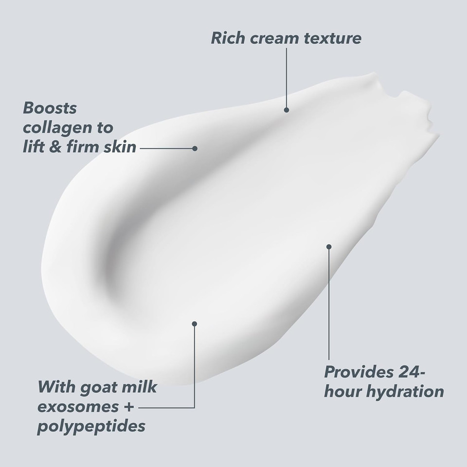 Beekman 1802 Milk Rx Advanced Better Aging Face Cream - Goat Milk Protein Exosomes & Polypeptide Facial Moisturizer - Doctor Formulated For Collagen Boosting & Skin Firming - Fragrance Free