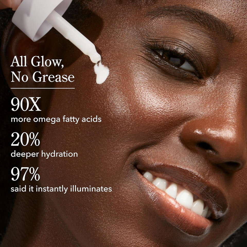 Beekman 1802 Oh Mega Milk Facial Oil - Hydrating Vitamin C & Niacinamide Serum - Repairs Skin Barrier - For Dry/Aging Skin - Fragrance Free & Sensitive Safe