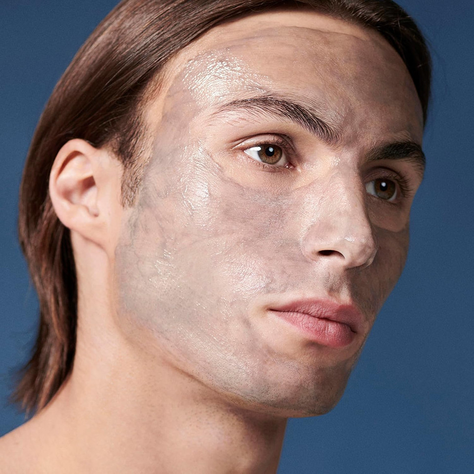 Biotherm Homme Force Supreme Black Mask, Recovering & Anti-Aging Night Mask For Men With Dark Cultivated Algae And Blue Algae, Plumps And Energizes The Skin, Smoothes Wrinkles Overnight, 1.7 Fl. Oz