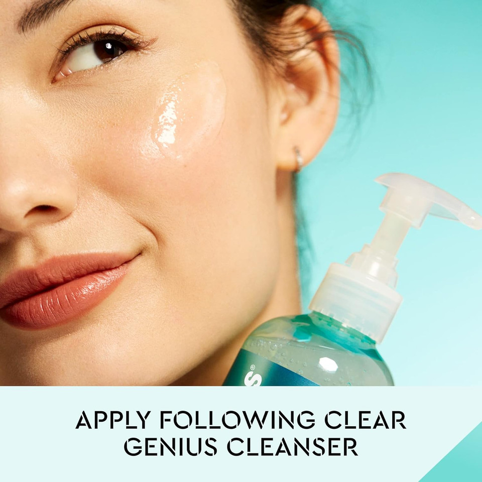 Bliss Clear Genius Clarifying Toner + Serum & Bright Idea Vitamin C + Tri-Peptide Collagen Boosting Serum - Clean - Vegan And Cruelty-Free Skincare