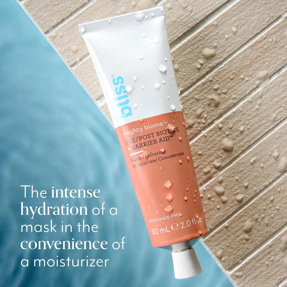 Bliss Mighty Biome Probiotic Nourishing Moisturizer | Ultra-Hydrating With Squalane & Coconut Oil | Strengthens Skin Barrier | 2 Oz