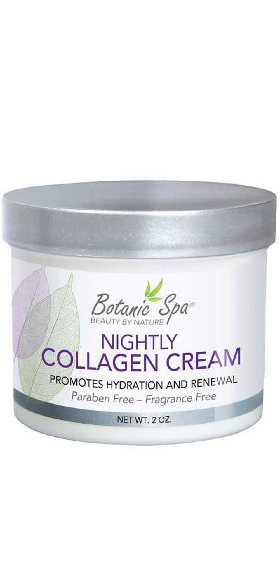 Nightly Collagen Cream - Fragrance-Free Hydrating Renewal - 2 Oz