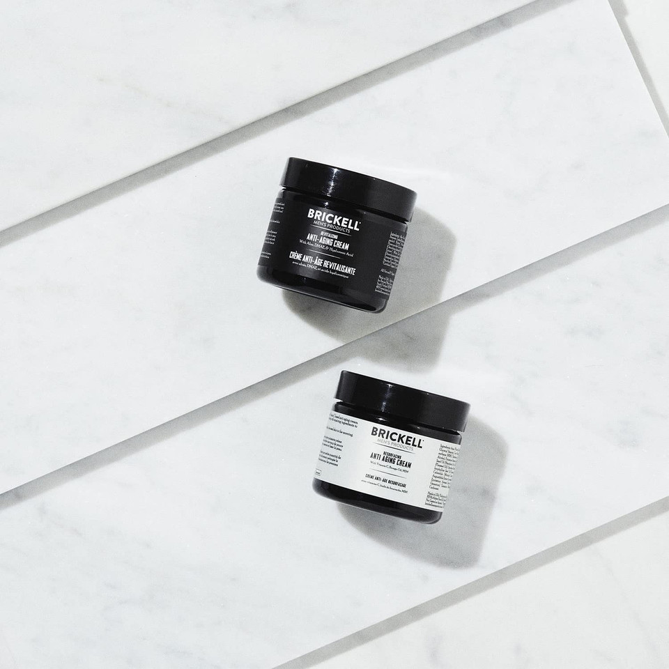 Brickell Men'S Day And Night Anti Aging Cream Routine, Natural And Organic, Scented, Skincare Gift Set