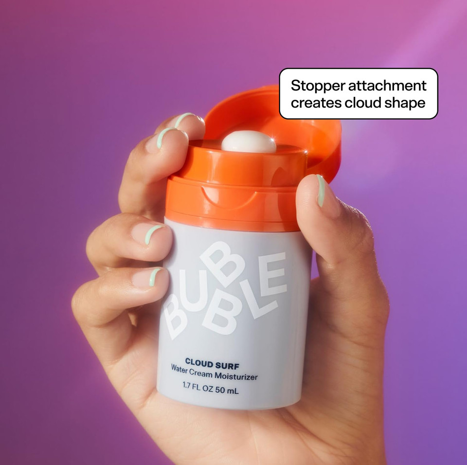 Bubble Skincare Cloud Surf Water Cream Travel Size Face Moisturizer - Hydrating & Mattifying Moisturizer To Help Rebalance Oils & Minimize Pores With Celery Seed Extract (30Ml)