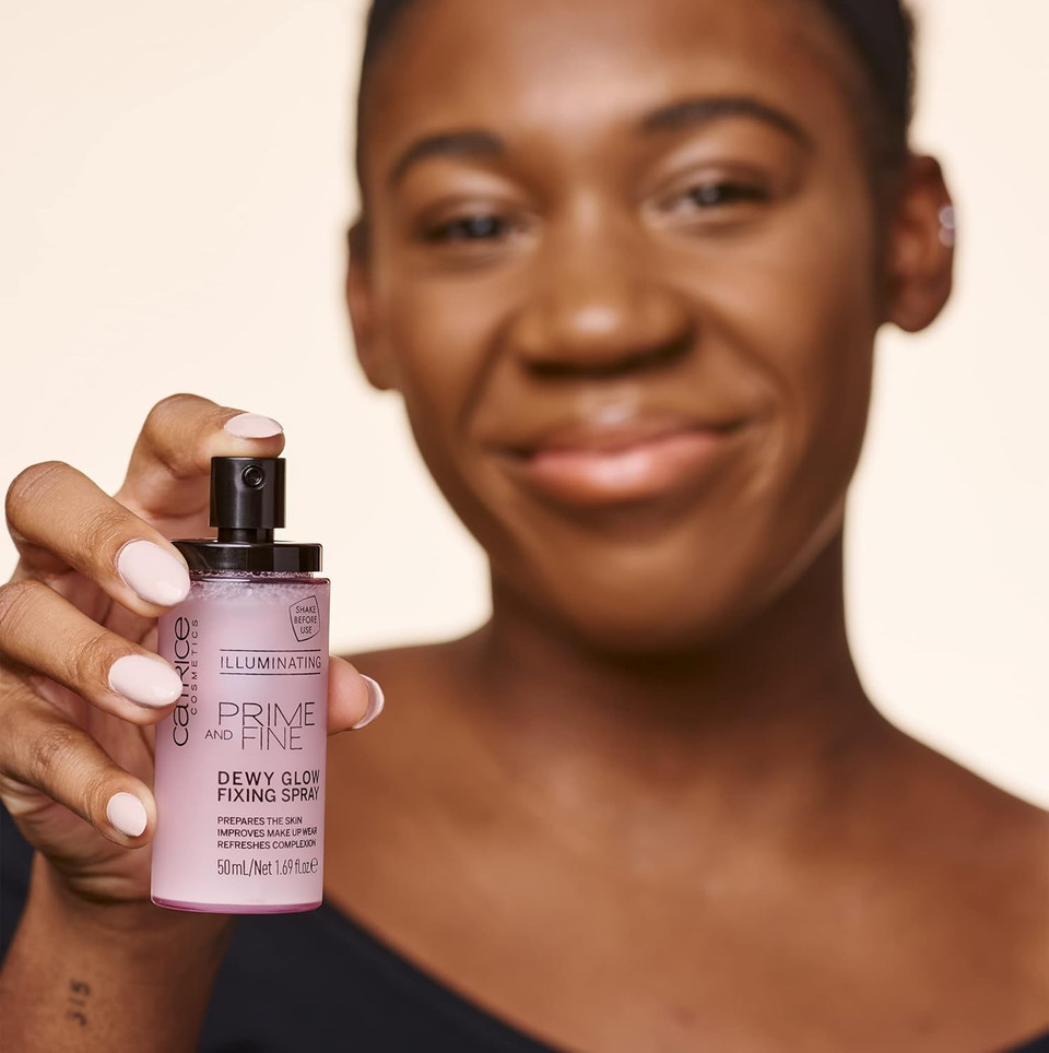 Catrice | Prime & Fine Illuminating Dewy Glow Spray & All Over Glow Tint 030 Bundle | Full Coverage Makeup | Vegan & Cruelty Free