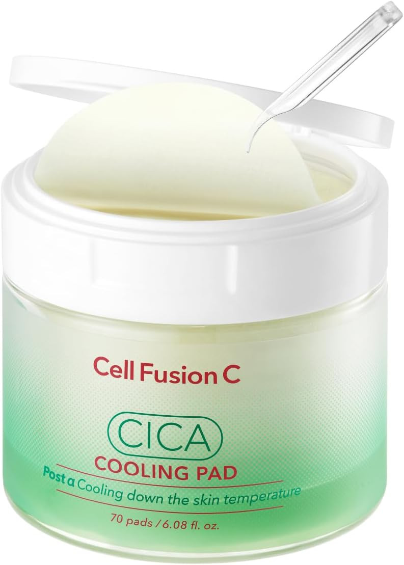 Cell Fusion C Post Alpha Cica Cooling Toner Pad, Redness Relieving & Cooling Korean Toner Pads, Centella Asiatica And Madecassoside, 70 Pads / 6.08 Fl.Oz