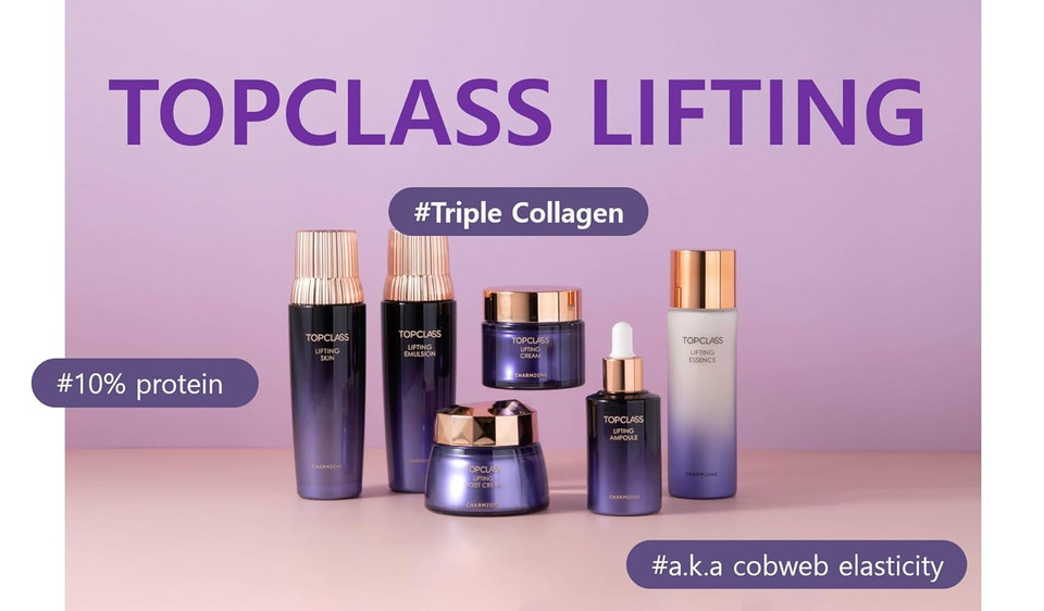 Charmzone Topclass Lifting Bounce Cream  Korean Skincare With Triple Collagen & Protein For Firming, Lifting, And Elasticity (3.38 Oz)