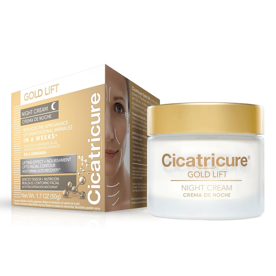 Cicatricure Gold Lift Night Cream, Anti Aging Facial Moisturizer, Hydrating Skin Care With Gold, Calcium & Silicon To Lift And Tighten Face Contour Overnight, 1.7 Ounce Cicatricure Gold Lift Night Cream, Anti Aging Facial Moisturizer, Hydrating Skin Care With Gold, Calcium & Silicon To Lift And Tighten Face Contour Overnight, 1.7 Ounce