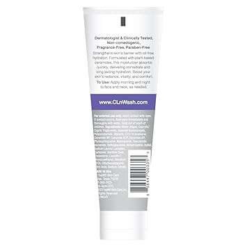 Cln® Facial Moisturizer - Soothes & Calms Skin, Helps Reduce Appearance Of Redness, Locks In Moisture Without Clogging Pores, Dermatologist & Clinically Tested, 3.4 Oz