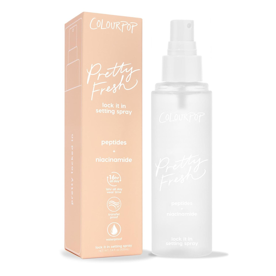 Colourpop Pretty Fresh Hydrating Setting Mist - Vegan Micro-Fine Makeup Finishing Spray With Hyaluronic Acid And Coconut Water For Dewy, Long-Lasting Wear - Lock It In (3.4 Fl Oz) Colourpop Pretty Fresh Hydrating Setting Mist - Vegan Micro-Fine Makeup Finishing Spray With Hyaluronic Acid And Coconut Water For Dewy, Long-Lasting Wear - Lock It In (3.4 Fl Oz)