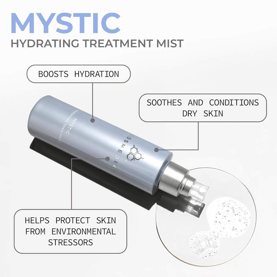Cosmedix Mystic Face Moisturizer For Women & Men - Plant-Based Hydrating Face Mist For Oily, Sensitive & Blemish-Prone Skin - Oil-Free Facial Skin Care For Moisturized, Radiant-Looking Skin