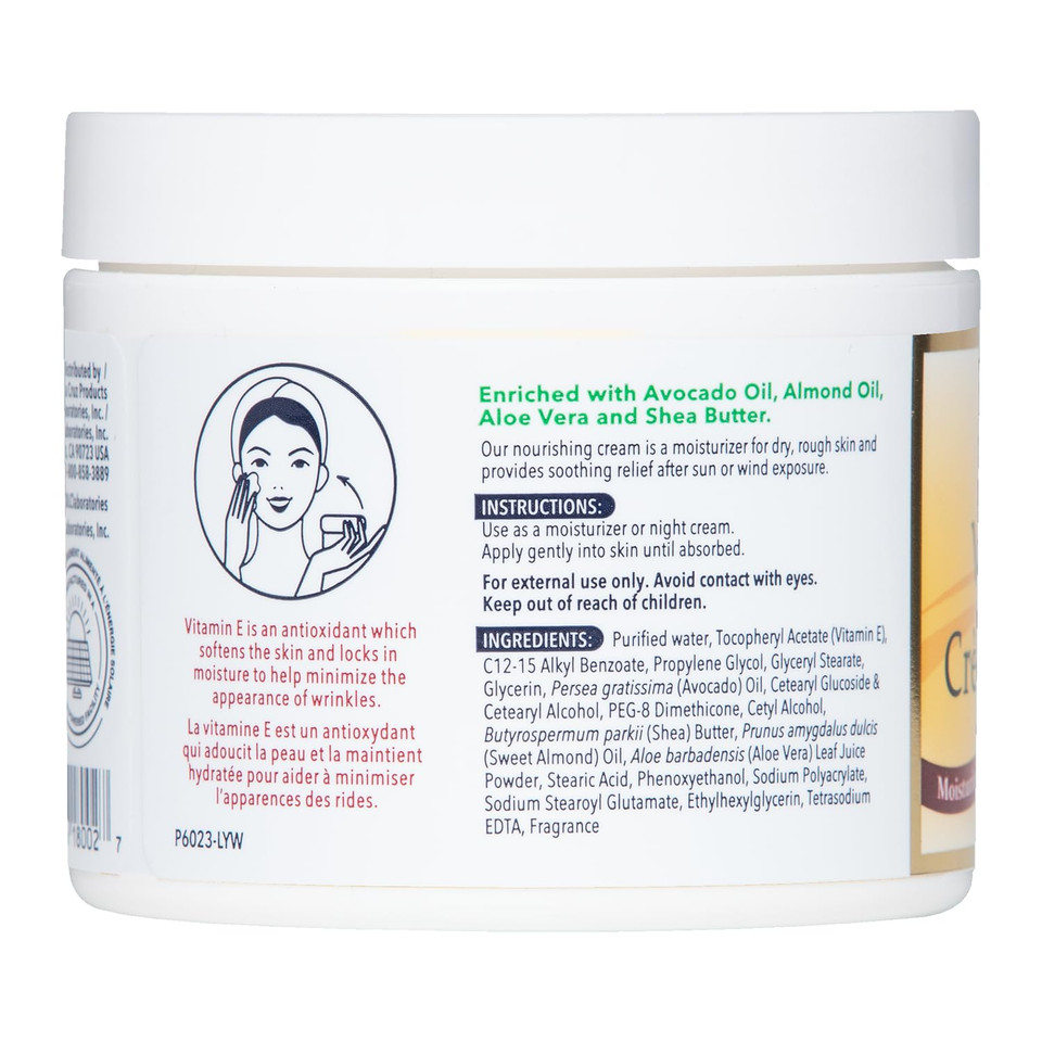 De La Cruz Vitamin E Cream Moisturizer For Face And Neck - Moisturizing Skin Care For All Skin Types - Made In Usa, 0.42 Oz Trial Size