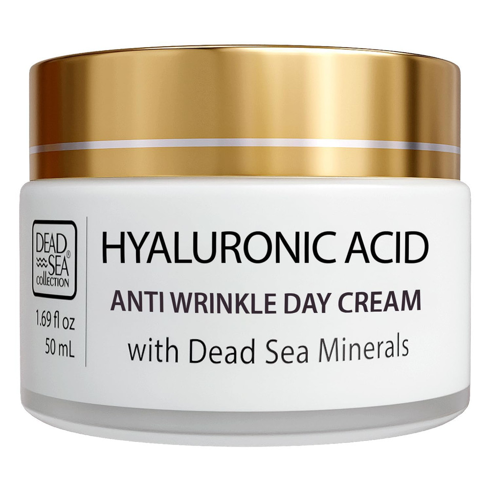 Dead Sea Collection Day Cream For Face With 5% Hyaluronic Acid, Dead Sea Minerals, And Vitamin E  Anti Aging Nourishing Skin Care Moisturizer To Reduce Wrinkles (1.69 Fl. Oz)