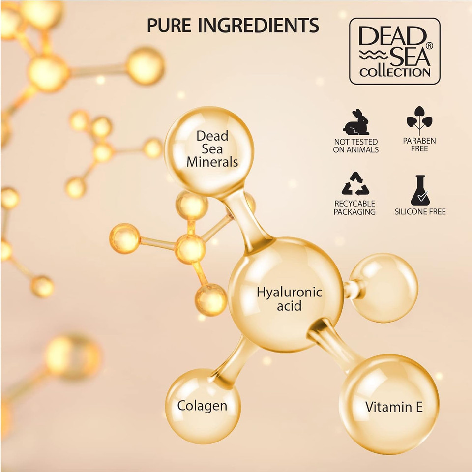 Dead Sea Collection Day Cream For Face With 5% Hyaluronic Acid, Dead Sea Minerals, And Vitamin E  Anti Aging Nourishing Skin Care Moisturizer To Reduce Wrinkles (1.69 Fl. Oz)