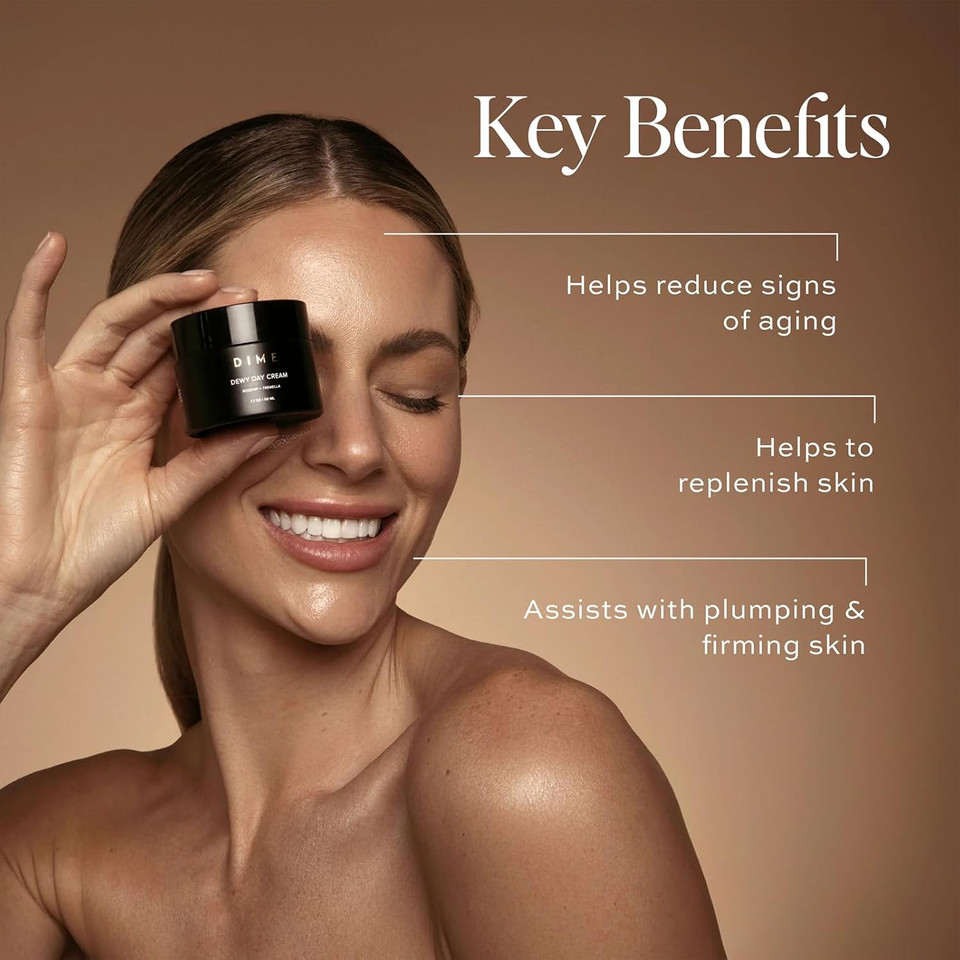 Dime Beauty Dewy Day Cream, Morning Face Moisturizer With Rosehip Oil And Snow Mushroom, 1.7 Oz / 50 Ml Dime Beauty Dewy Day Cream, Morning Face Moisturizer With Rosehip Oil And Snow Mushroom, 1.7 Oz / 50 Ml