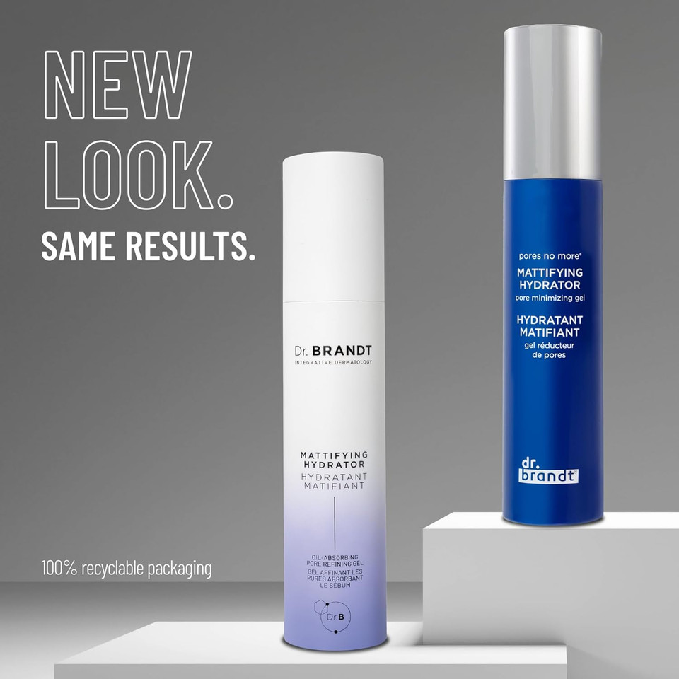 Dr. Brandt Pores No More Mattifying Hydrator - Targets Shine, Oiliness & Enlarged Pores - Hydrates For Up To 8 Hours - 1.7 Oz