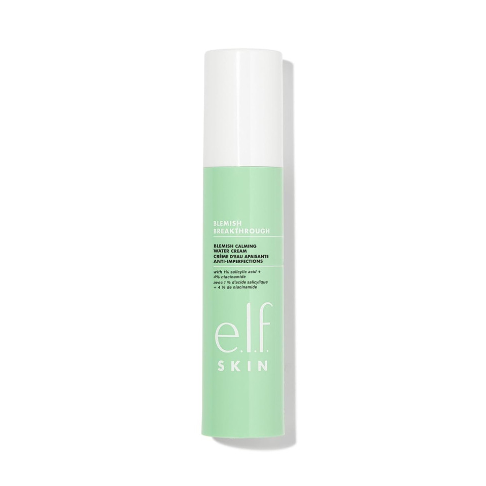 E.L.F. Skin Blemish Breakthrough Calming Water Cream, Lightweight Blemish-Fighting Face Moisturiser, Prevents New Blemishes & Calms Skin