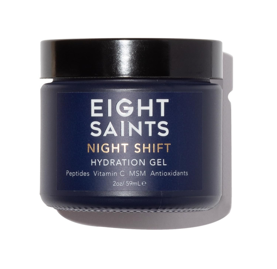 Eight Saints Night Shift Anti-Aging Gel Face Moisturizer, Natural And Organic Anti Wrinkle Night Cream Gel For Face To Reduce Fine Lines And Wrinkles, 2 Ounces