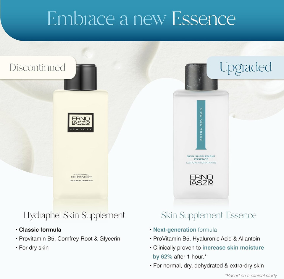 Erno Laszlo Skin Supplement Essence, Alcohol-Free, Refreshing And Hydrating Facial Toner For Flaky Skin, Soothing And Replenishing Moisture Helps Revive Complexion, 6.8 Oz