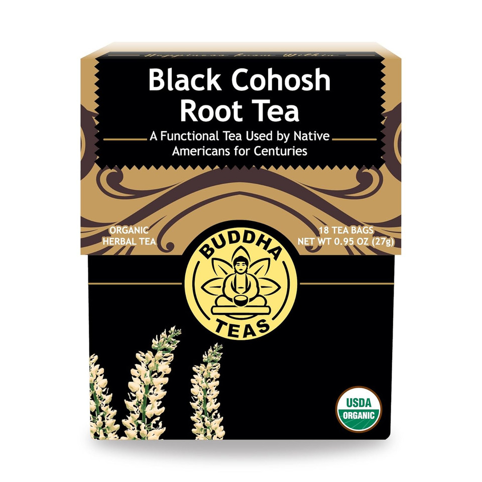 Buddha Teas Organic Black Cohosh Root Tea - Ou Kosher, Usda Organic, Ccof Organic, 18 Bleach-Free Tea Bags