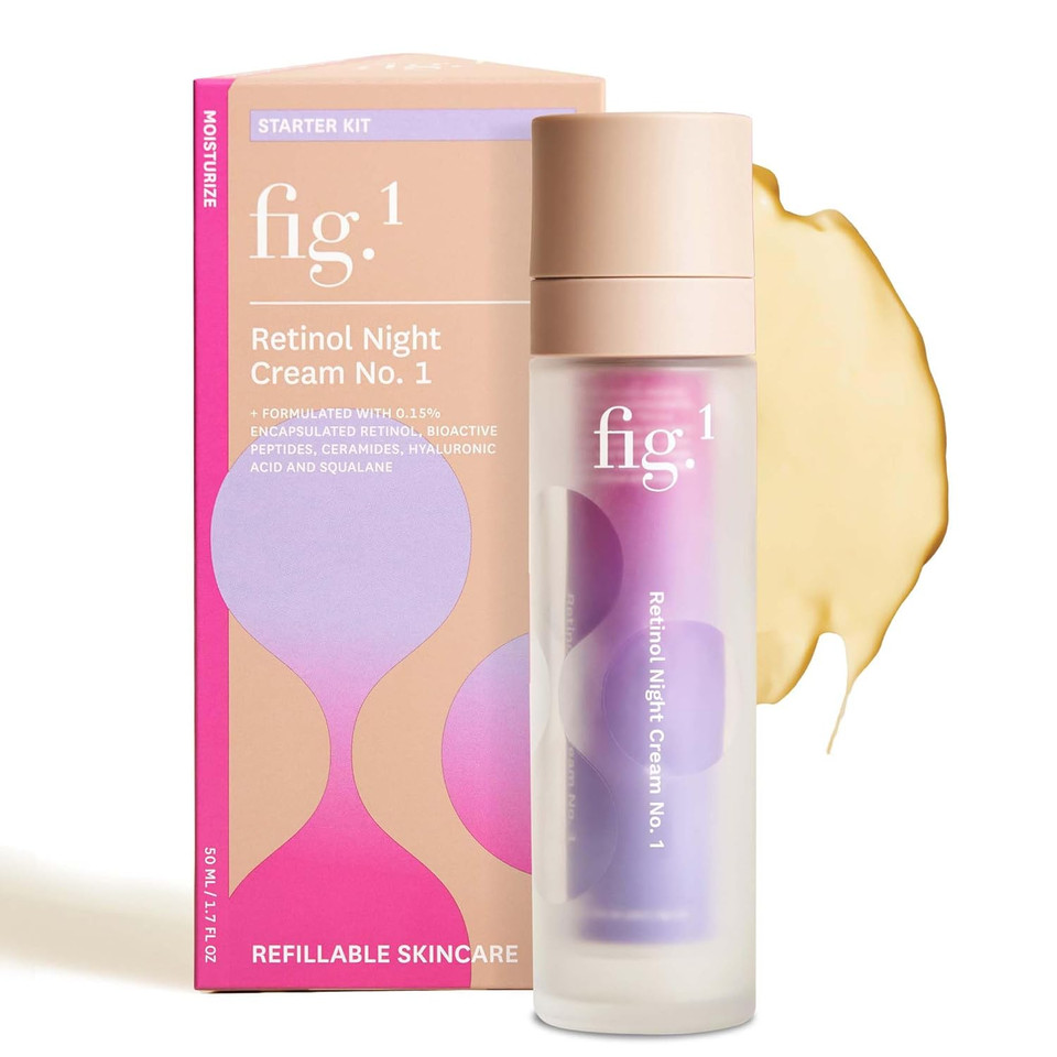 Fig.1 Retinol Night Cream Refill | Face Hydrating Moisturizer With Retinol & Squalane | Night Cream For Women With Sensitive Skin | Dermatologist-Tested Wrinkle Reduction | Level 1 Of 3, 50Ml