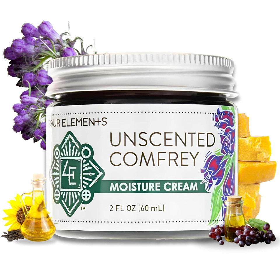 Unscented Comfrey Moisture Cream, Deeply Moisturize And Nourish Your Skin, Certified Organic, 2 Oz
