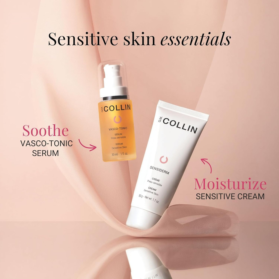 G.M. Collin Sensiderm Cream | Daily Face Moisturizer For Sensitive Skin | Hydrating Lotion To Help Reduce The Appearance Of Redness