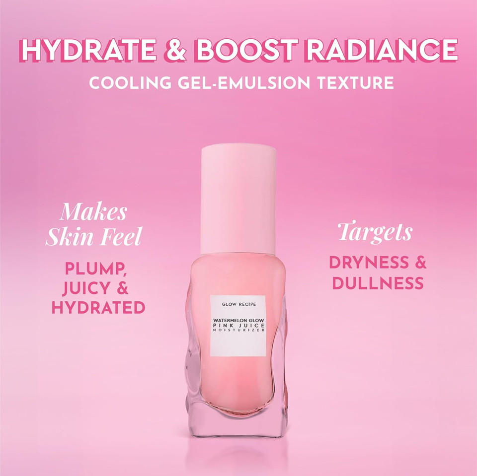 Glow Recipe Limited Edition Pride Pink Juice Water Gel Face Moisturizer - Hydrating Hyaluronic Acid, Radiance Boosting, Non-Comedogenic, Oil-Free, Long-Lasting Korean Skin Care For Oily Skin (50Ml)