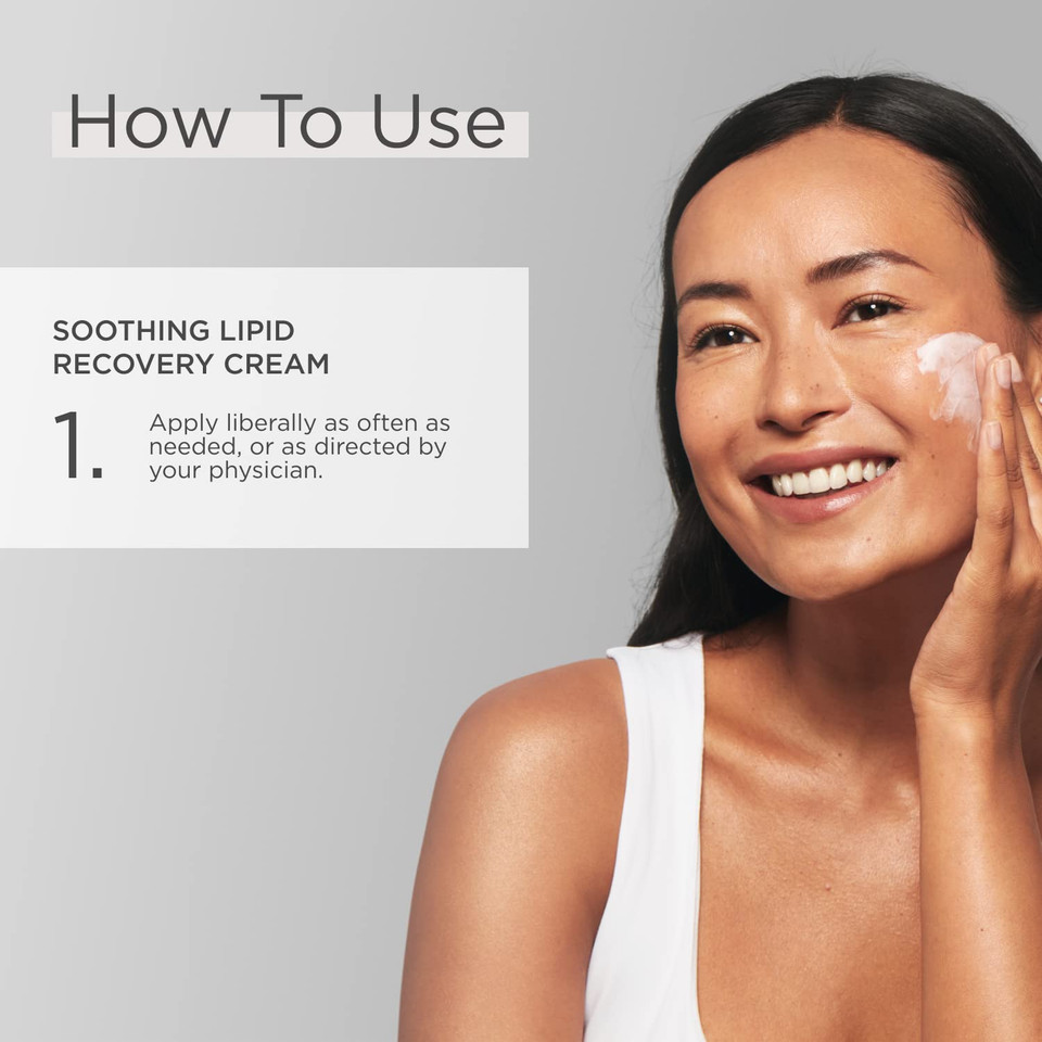 Glytone Soothing Lipid Recovery Cream - Vitamins A & E, Camelina Oil, Glycerin, Shea Butter - Sensitive, Compromised & Post-Procedure Skin - 2 Fl. Oz