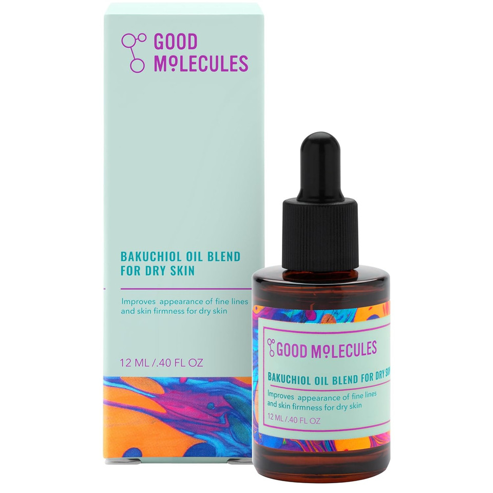 Good Molecules Bakuchiol Oil For Oily Skin - Ultra Hydrating Natural Blend With Bakuchiol And Rosehip Oil - Promotes Collagen Production, Anti-Aging Face Oil