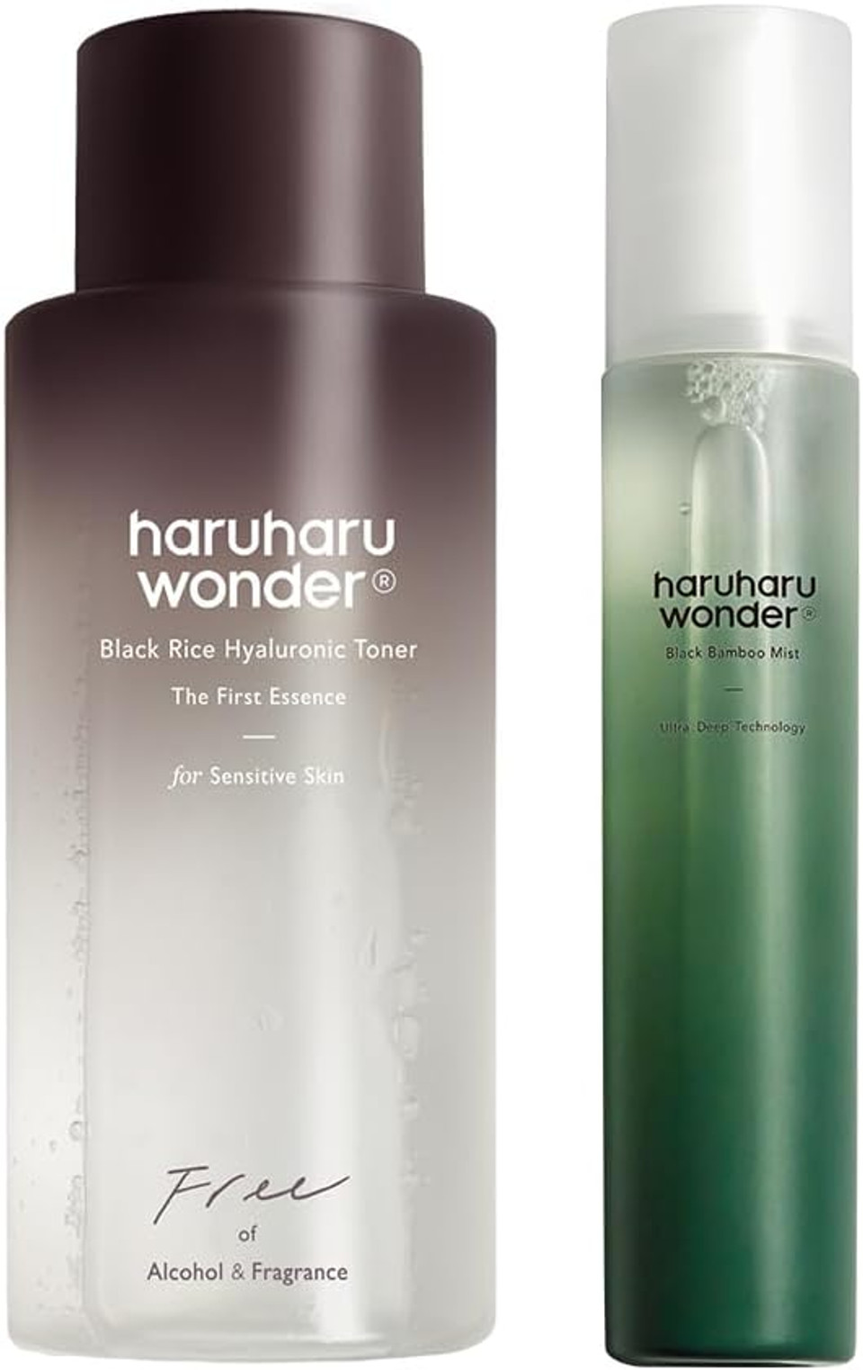 Haruharu Wonder Black Rice Hyaluronic Toner For Sensitive Skin & Black Bamboo Mist Bundle Haruharu Wonder Black Rice Hyaluronic Toner For Sensitive Skin & Black Bamboo Mist Bundle