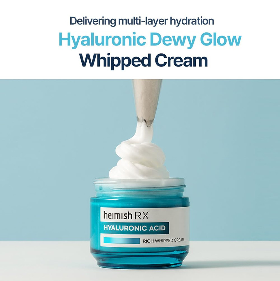 Heimish Rx Hyaluronic Acid Rich Whipped Cream - Deep Moisturizer For Sensitive And Dry Skin, Daily Face Cream, Lightweight, With Hyaluronic Acid, Panthenol, Korean Skincare, 50Ml (1.69 Fl. Oz) Heimish Rx Hyaluronic Acid Rich Whipped Cream - Deep Moisturizer For Sensitive And Dry Skin, Daily Face Cream, Lightweight, With Hyaluronic Acid, Panthenol, Korean Skincare, 50Ml (1.69 Fl. Oz)