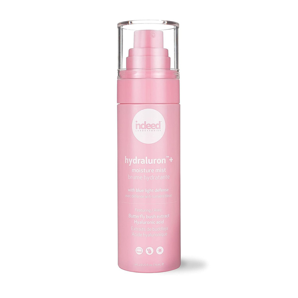 Indeed Labs Hydraluron Moisture Mist With Blue Light Defense Refreshing Facial Spray With Hyaluronic Acid And Butterfly Bush Extract, 5Ml