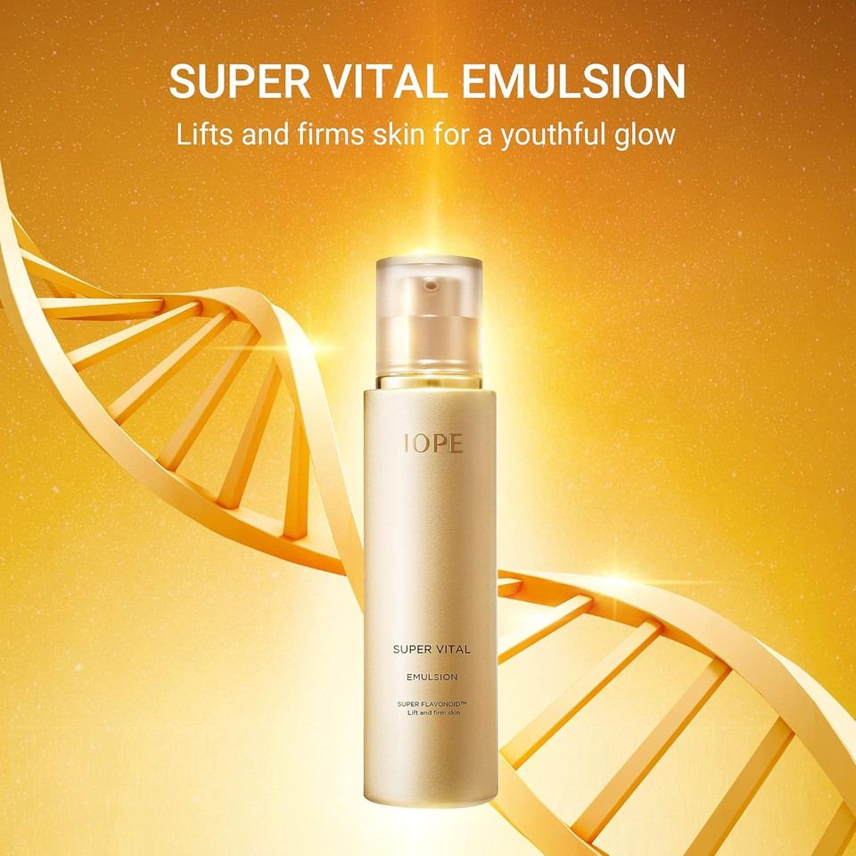 Iope Super Vital Facial Moisturizing Lotion 5.07 Fl. Oz. - Anti-Aging & Wrinkle Repair Cream - For Dry & Sensitive Skin, Korean Skincare Without Paraben