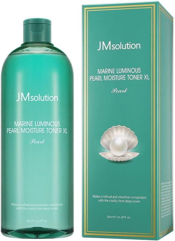 Jmsolution Marine Luminous Pearl Moisture Toner X-Large 20.28 Fl Oz - Korean Skincare For Hydration & Radiance