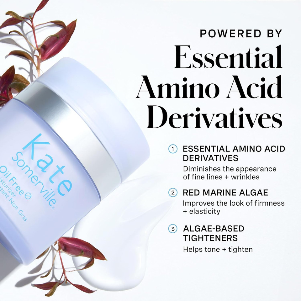 Kate Somerville Oil Free Moisturizer  Clinically Formulated Face Cream For Oily Skin, Lightweight, And Hydrating Daily Oil Control, 1.7 Fl Oz