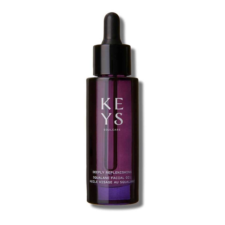 Keys Soulcare Deeply Replenishing Squalane Facial Oil, Hydrates Skin Overnight For A Radiant, Glowing Complexion, Vegan, Cruelty Free, 1.01 Fl Oz