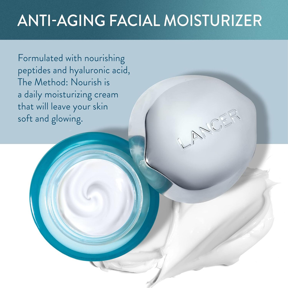 Lancer Skincare The Method: Nourish WomenS Anti-Aging Moisturizer With Hyaluronic Acid, Daily Face Moisturizer, Nourish Normal-Combination Skin, 0.75 Ounces Lancer Skincare The Method: Nourish WomenS Anti-Aging Moisturizer With Hyaluronic Acid, Daily Face Moisturizer, Nourish Normal-Combination Skin, 0.75 Ounces