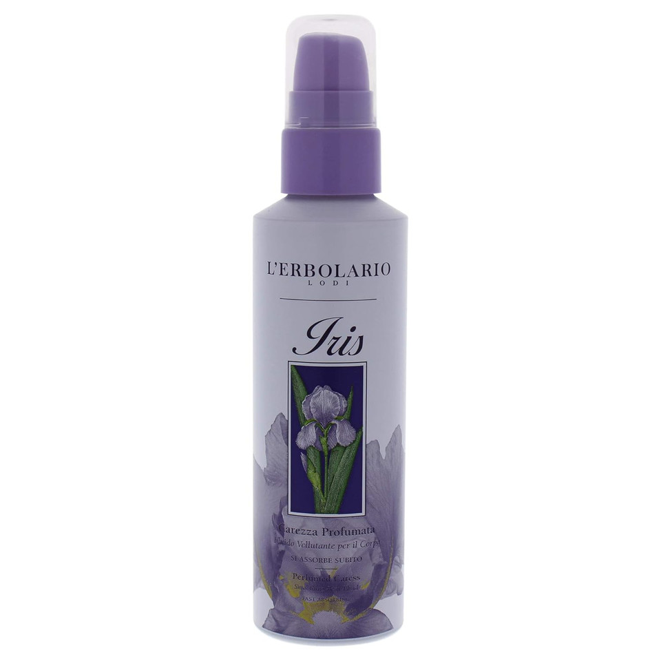 L'Erbolario Iris Perfumed Caress Smoothing Body Fluid - Body Moisturizer To Hydrate, Protect - Liquid Body Lotion For Women - All Skin Types - 5.1 Oz