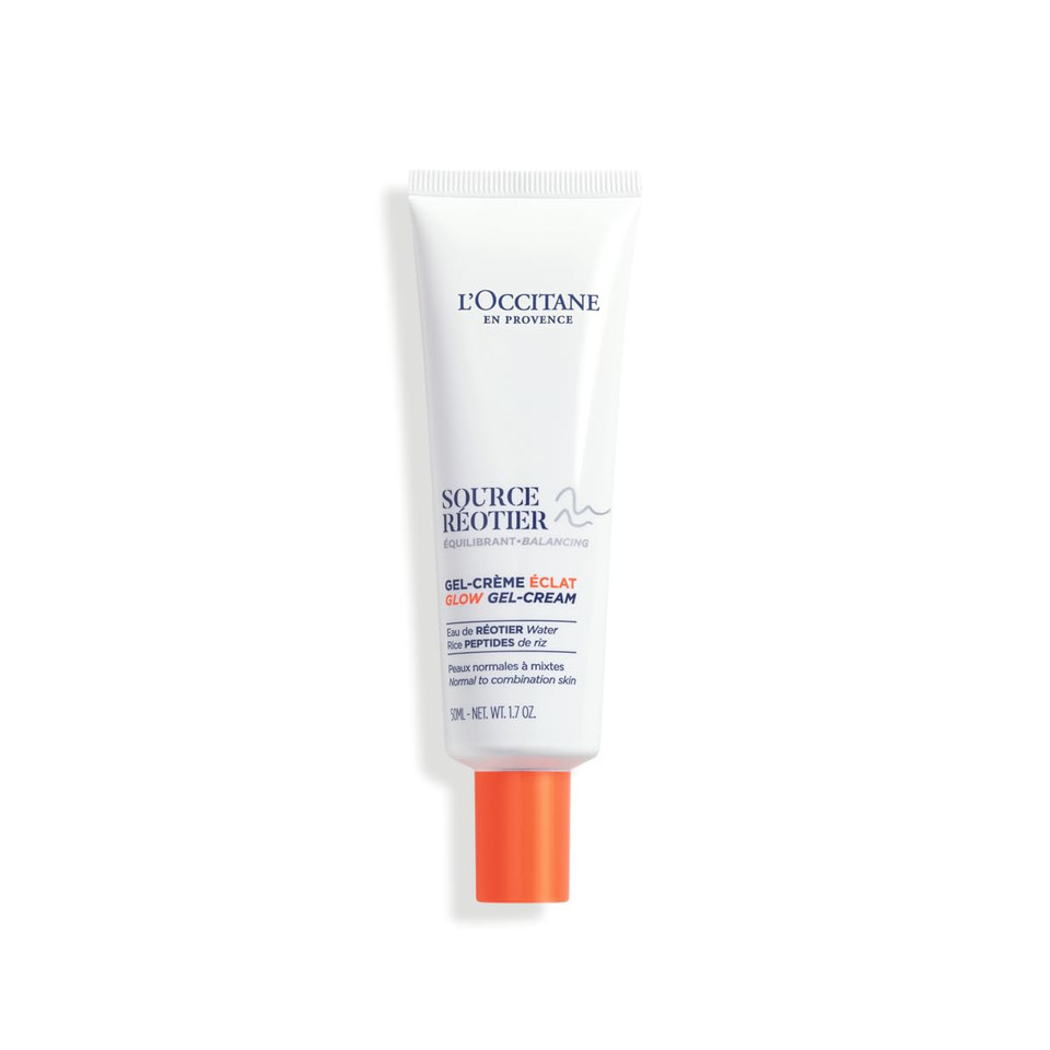L'Occitane Source Reotier Glow Gel-Cream: Visibly Plump Skin, Dewy Finish, For Normal To Combination Skin, 1.7 Oz