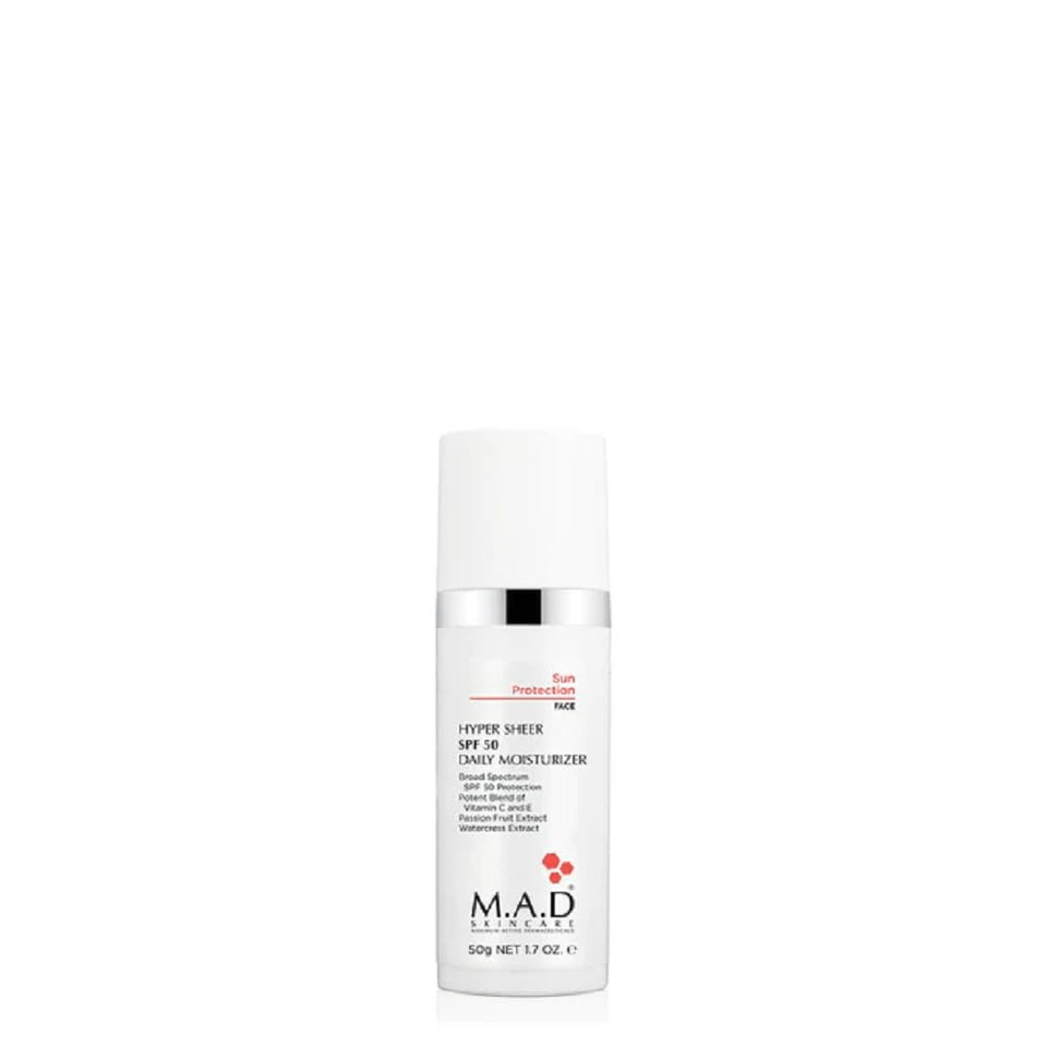 M.A.D Skincare Hyper Sheer Spf 50 Daily Moisturizer 1.7 Oz